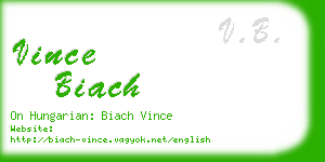 vince biach business card